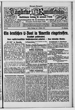 Tägliche Rundschau on Oct 9, 1916