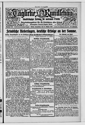 Tägliche Rundschau vom 14.10.1916