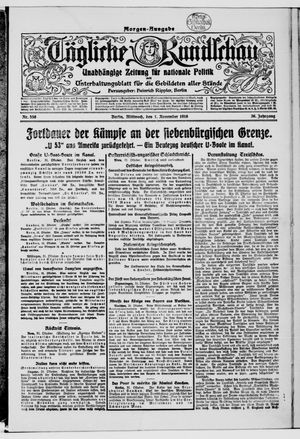 Tägliche Rundschau on Nov 1, 1916