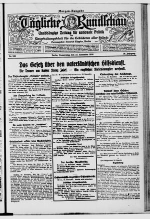 Tägliche Rundschau vom 23.11.1916