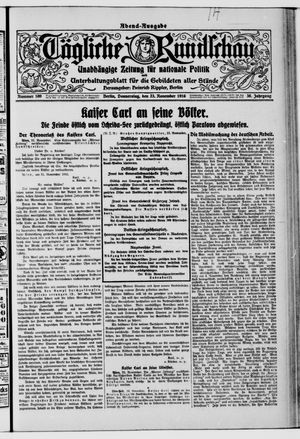 Tägliche Rundschau vom 23.11.1916