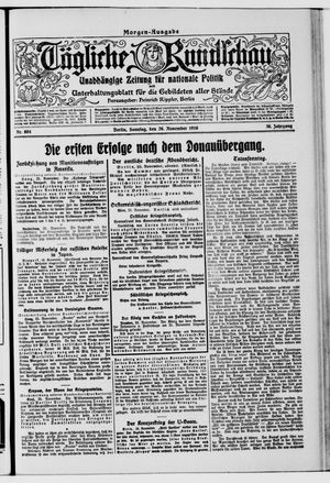 Tägliche Rundschau vom 26.11.1916