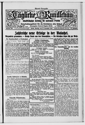 Tägliche Rundschau vom 27.11.1916