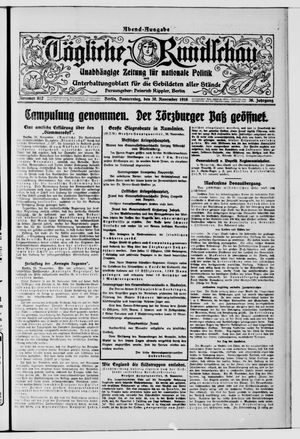 Tägliche Rundschau vom 30.11.1916