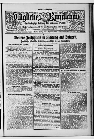 Tägliche Rundschau vom 01.12.1916