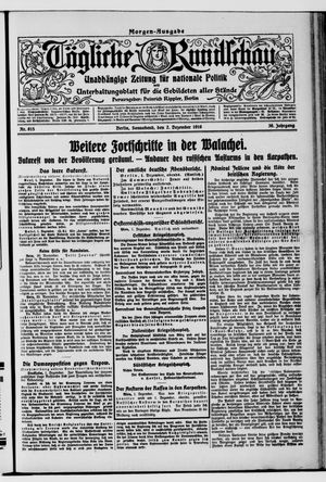 Tägliche Rundschau vom 02.12.1916