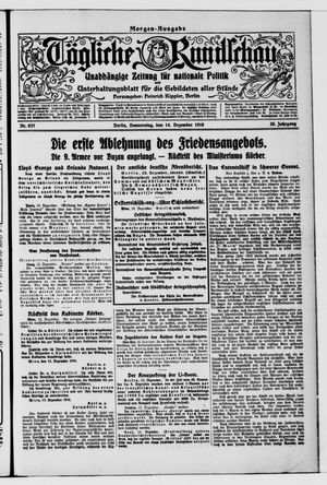 Tägliche Rundschau vom 14.12.1916