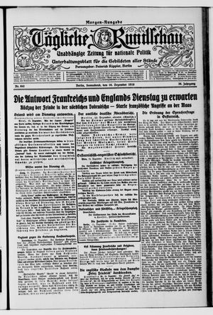 Tägliche Rundschau vom 16.12.1916