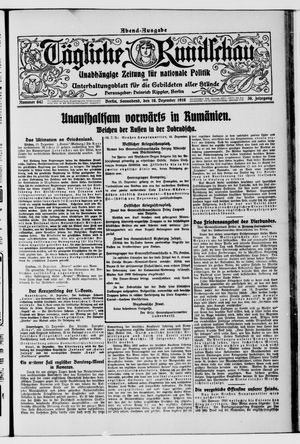 Tägliche Rundschau vom 16.12.1916