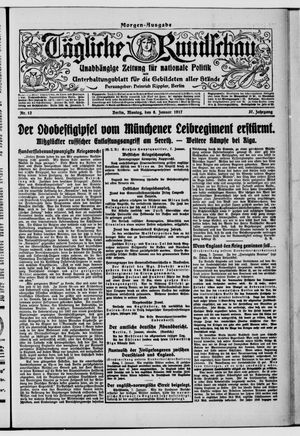 Tägliche Rundschau on Jan 8, 1917