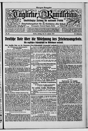 Tägliche Rundschau on Jan 12, 1917