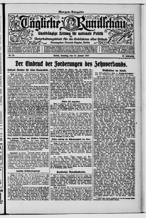 Tägliche Rundschau vom 14.01.1917