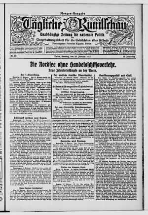 Tägliche Rundschau on Feb 18, 1917