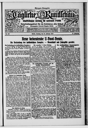 Tägliche Rundschau on Feb 25, 1917