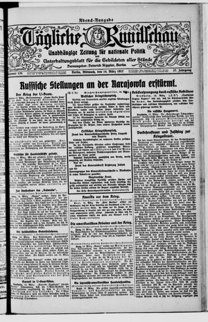 Tägliche Rundschau on Mar 14, 1917