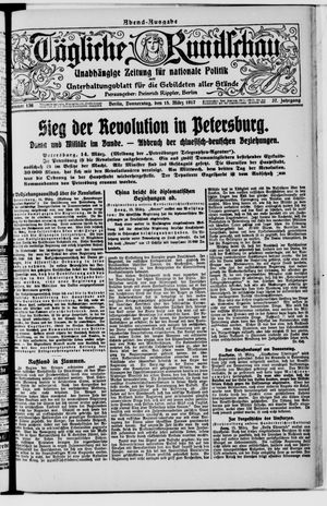 Tägliche Rundschau on Mar 15, 1917