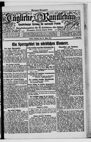 Tägliche Rundschau on Mar 25, 1917