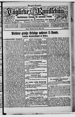 Tägliche Rundschau on Mar 26, 1917