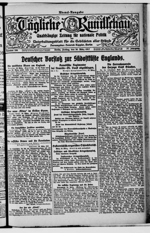 Tägliche Rundschau on Mar 30, 1917