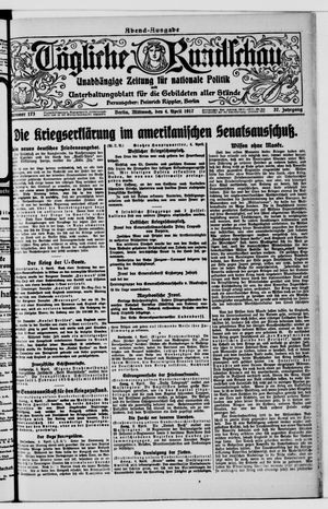 Tägliche Rundschau on Apr 4, 1917
