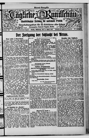 Tägliche Rundschau vom 11.04.1917