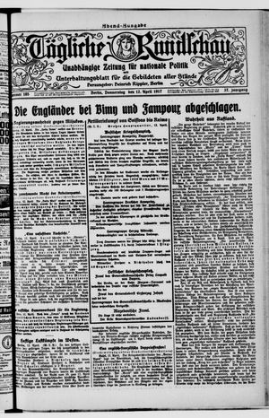 Tägliche Rundschau on Apr 12, 1917
