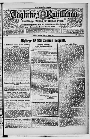 Tägliche Rundschau vom 27.04.1917