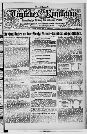 Tägliche Rundschau vom 27.04.1917