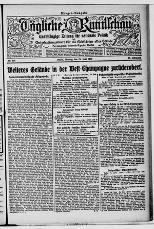 Tägliche Rundschau on Jun 25, 1917