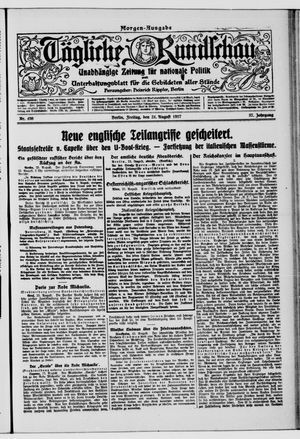 Tägliche Rundschau vom 24.08.1917