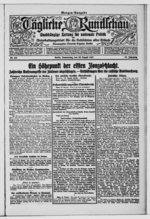 Tägliche Rundschau on Aug 30, 1917