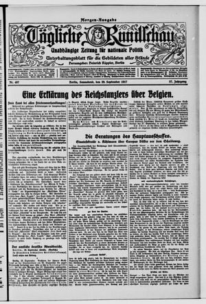 Tägliche Rundschau on Sep 29, 1917