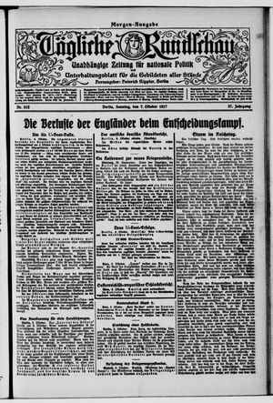 Tägliche Rundschau on Oct 7, 1917