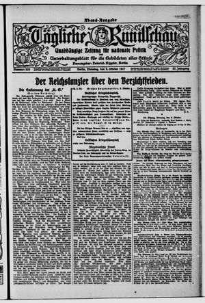 Tägliche Rundschau on Oct 9, 1917