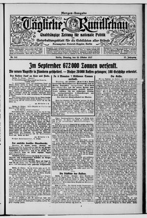 Tägliche Rundschau vom 23.10.1917