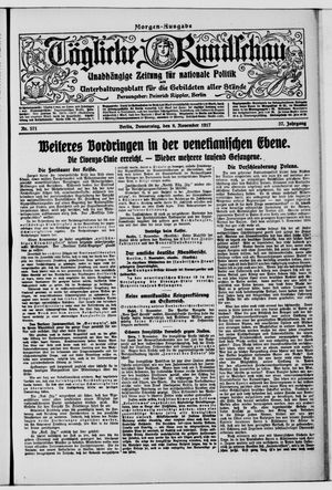 Tägliche Rundschau on Nov 8, 1917