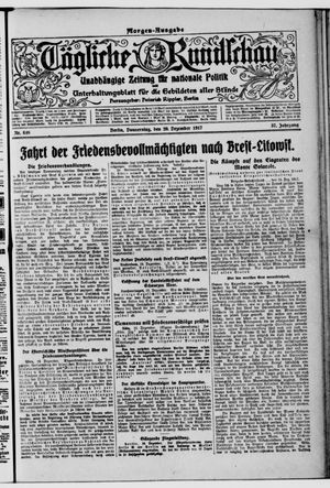 Tägliche Rundschau on Dec 20, 1917