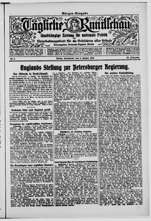 Tägliche Rundschau on Jan 5, 1918