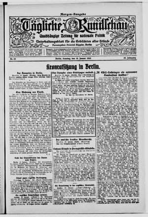 Tägliche Rundschau on Jan 13, 1918