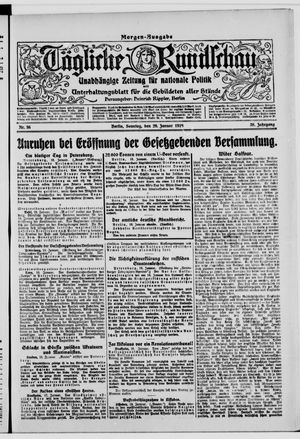 Tägliche Rundschau on Jan 20, 1918