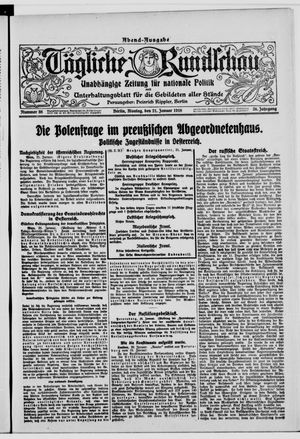 Tägliche Rundschau on Jan 21, 1918