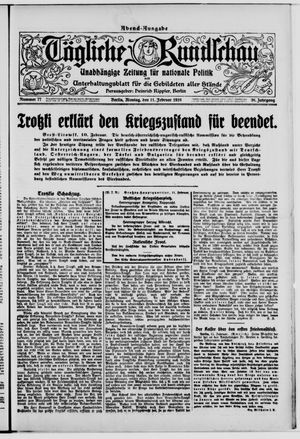 Tägliche Rundschau vom 11.02.1918