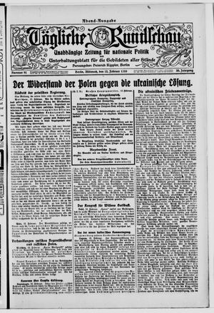 Tägliche Rundschau on Feb 13, 1918