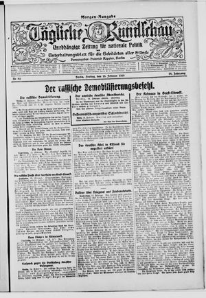 Tägliche Rundschau vom 15.02.1918