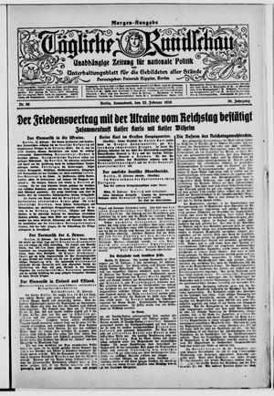 Tägliche Rundschau on Feb 23, 1918
