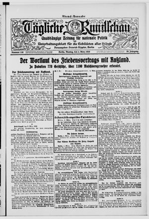 Tägliche Rundschau on Mar 4, 1918