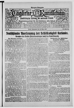 Tägliche Rundschau on Mar 16, 1918