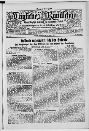 Tägliche Rundschau on Mar 19, 1918