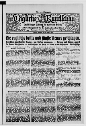 Tägliche Rundschau on Mar 25, 1918