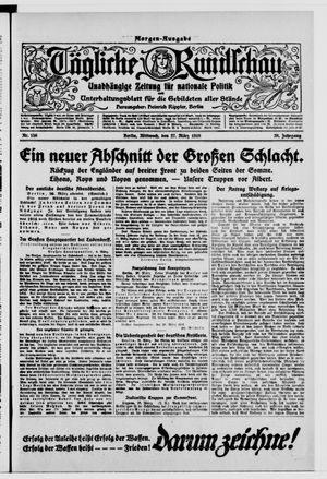 Tägliche Rundschau on Mar 27, 1918